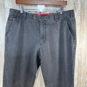 Meyer Bonn Modern Comfort Trousers‎ Mens Size 36x33 Gray 5 Pocket Pants Straight